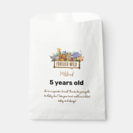 Papel Bolsa de Favor del Cumpleaños Salvaje para siempre