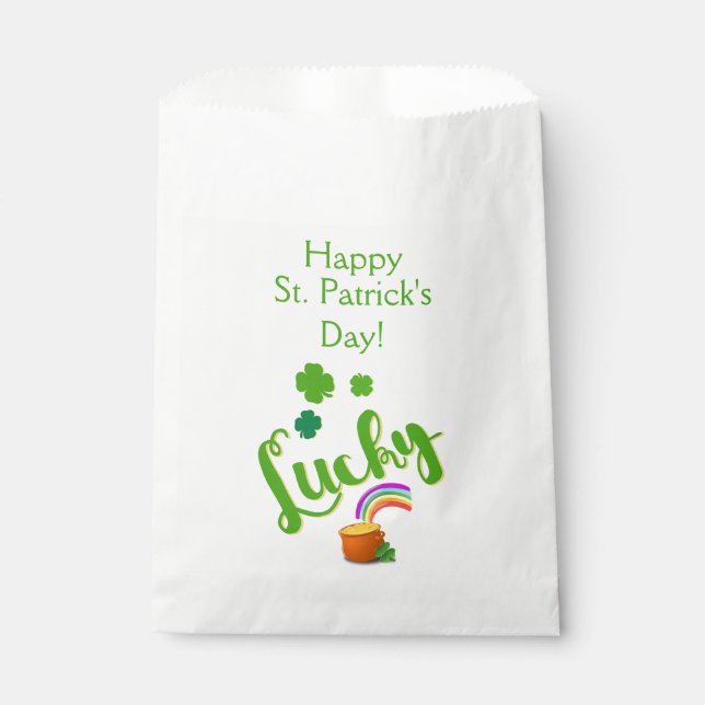 Papel Bolsa de Favor del Día de San Patricio (Anverso)