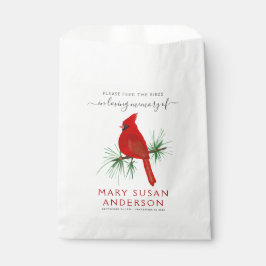 Papel Bolsa de Favor del Funeral de Bird Seed Packet Mem