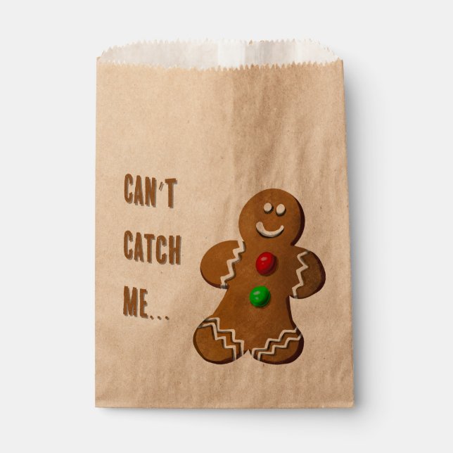 Papel Bolsa de Favor del Hombre del Gingerbread (Anverso)