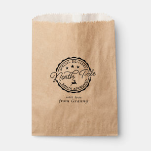 Papel Bolsa de Favor del Polo Norte Cute Santa Seal