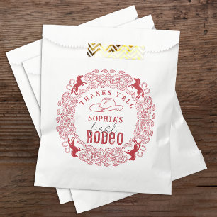 Papel Bolsa de Favor del Primer Cumpleaños del Rodeo Oes