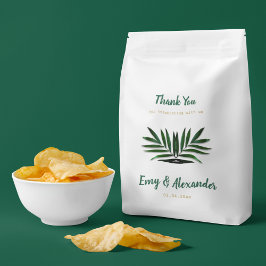 Papel Bolsa de Favor del Tema Dorado Verde Rico