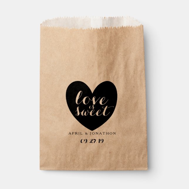 Papel Bolsa de Favor - El amor es dulce (Anverso)