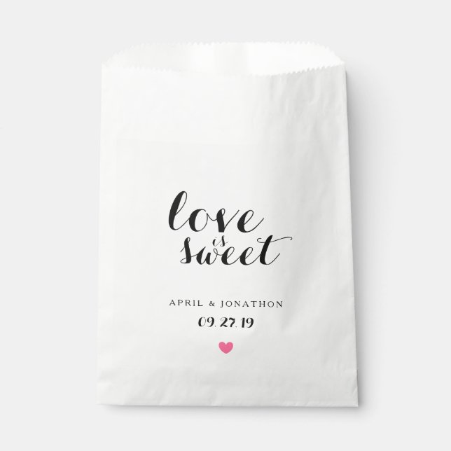 Papel Bolsa de Favor - El amor es dulce (Anverso)