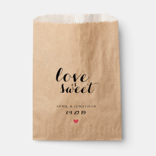 Papel Bolsa de Favor - El amor es dulce