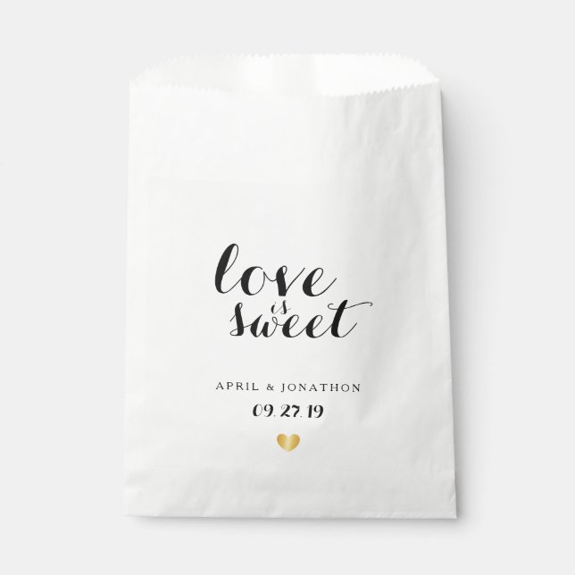 Papel Bolsa de Favor - El amor es oro dulce (Anverso)