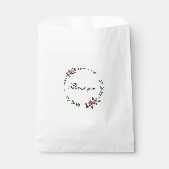 Papel Bolsa de favor floral (Anverso)