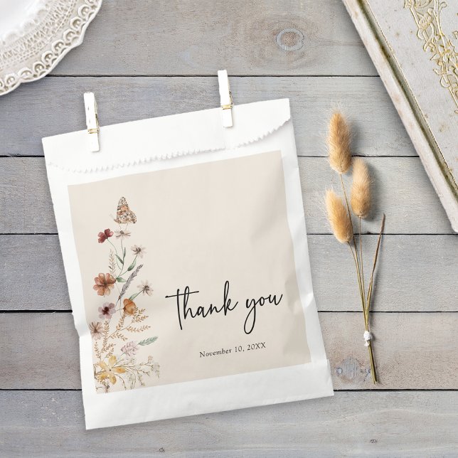 Papel Bolsa de Favor Floral Boho (Boho Floral Favor Bag
)