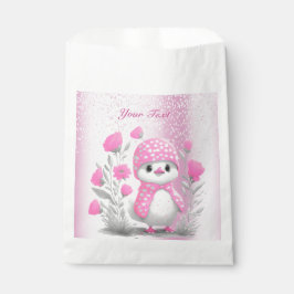 Papel Bolsa de Favor Floral Rosa del pato acuarela