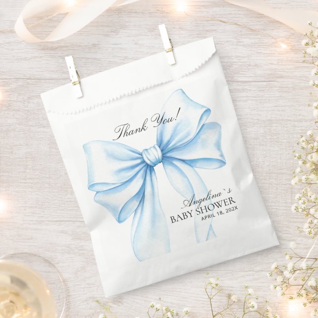 Papel Bolsa de favor gracias Baby Shower. (Cortado)