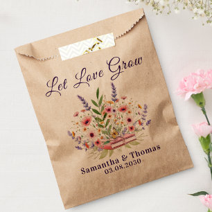 Papel Bolsa de Favor Lavanda Amapola Púrpura Deja que el