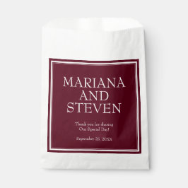 Papel Bolsa de Favor Minimalista Burgundy Moderna