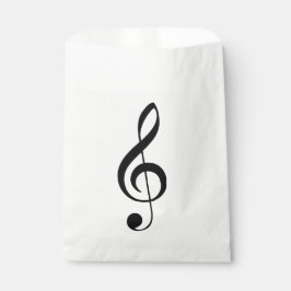 Papel Bolsa de Favor Musical Treble Clef
