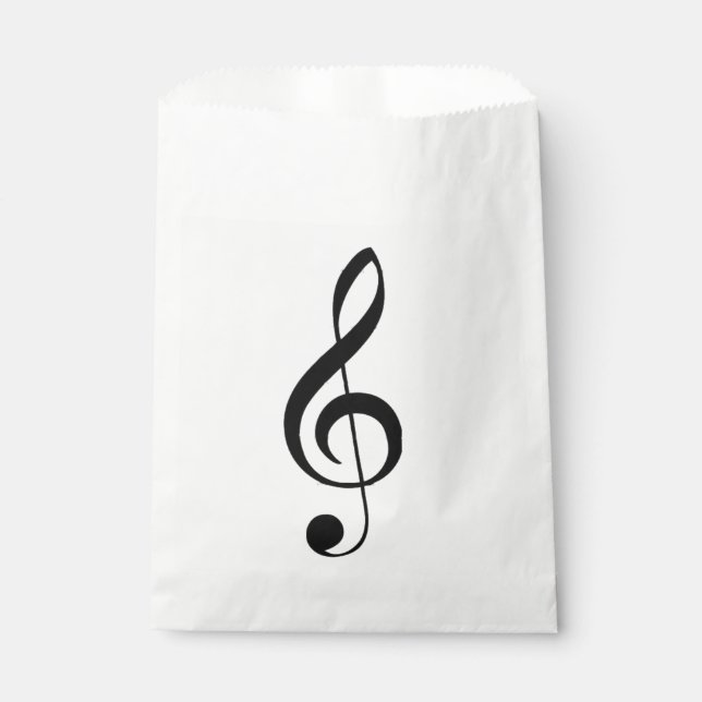 Papel Bolsa de Favor Musical Treble Clef (Anverso)