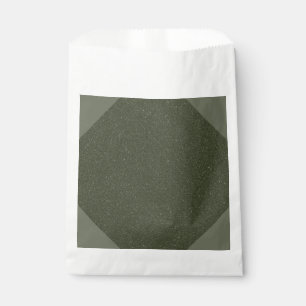 Papel Bolsa de Favor Octágono Verde Musgo