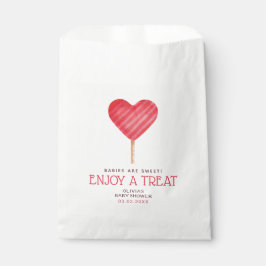 Papel Bolsa de favor para baby shower con corazón de car