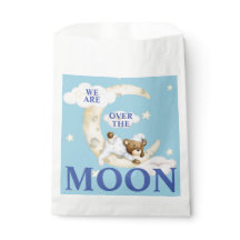 Bolsa de Favor para Baby Shower Niño Sobre la Luna