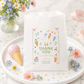 Papel Bolsa de Favor para Baby Shower Silly Goose Ice Cr