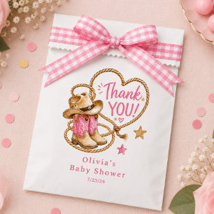 Papel Bolsa de Favor para Fiesta de Bebé Vaquera