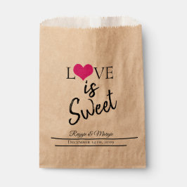 PAPEL BOLSA DE FAVOR PARA INVITADOS DE BODAS EL AMOR ES