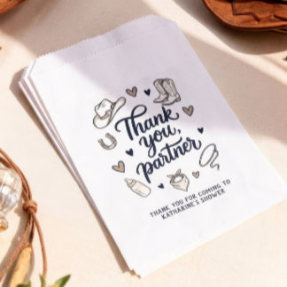 Papel Bolsa de Favor para la Fiesta de Bebé Vaquero Grac