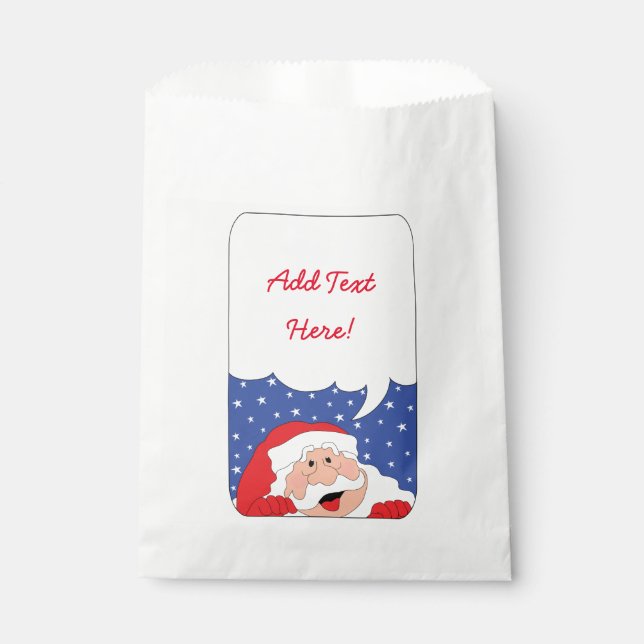 Papel Bolsa de Favor Personalizable Navidad SANTA DISE (Anverso)