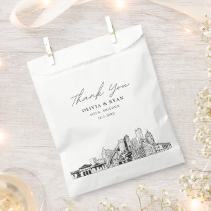 Papel Bolsa de Favor Personalizada de Línea Aérea Boda d