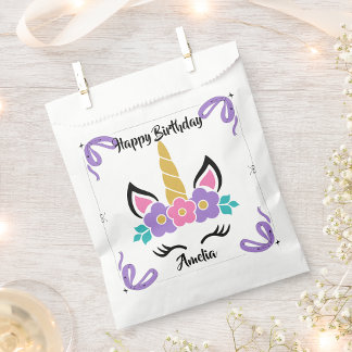Papel Bolsa de Favor Personalizada Feliz Cumpleaños Unic