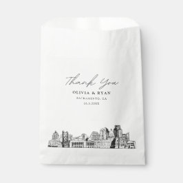 Papel Bolsa de favor personalizada para boda en Sacramen