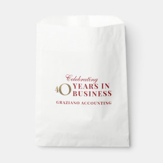 Papel Bolsa de Favor por el 40 Aniversario Empresarial