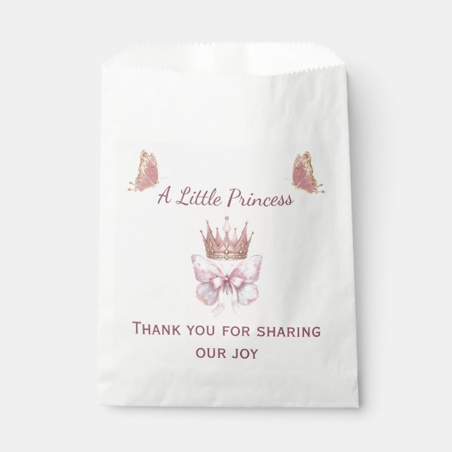 Papel Bolsa de Favor Real Princesa Rosa Oro (Anverso)