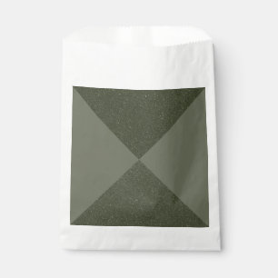 Papel Bolsa de Favor Verde Musgo Geométrico