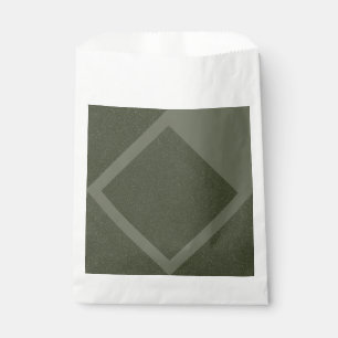 Papel Bolsa de Favor Verde Musgo Geométrico