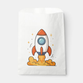 Papel Bolsa de favores BLAST-OFF de Rocketship