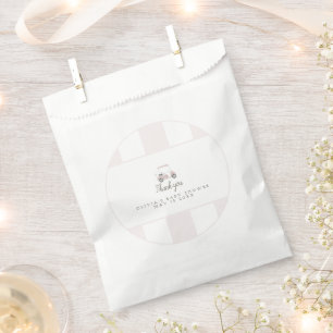Papel Bolsa de favores de carrito de golf rosa