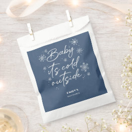 Papel Bolsa de favores de copos de nieve Baby It's Cold 