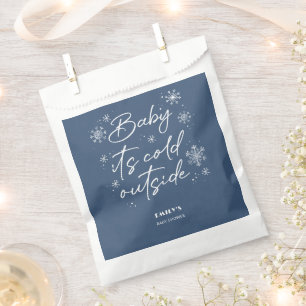 Papel Bolsa de favores de copos de nieve Baby It's Cold