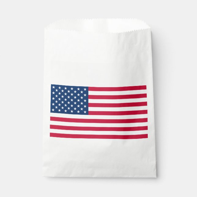 Papel Bolsa de favores de la bandera americana (Anverso)