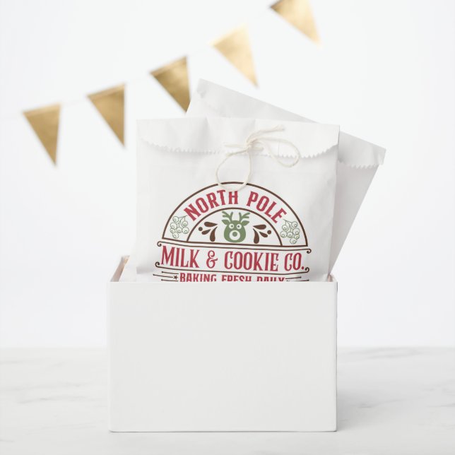 Papel Bolsa de favores de la compañía de galletas de lec (Fiesta)