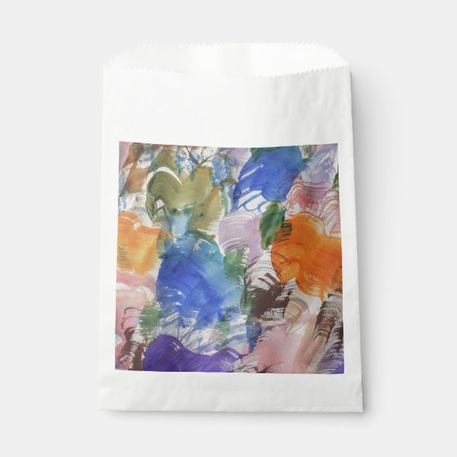 Papel Bolsa de favores de salpicadura de color (Anverso)
