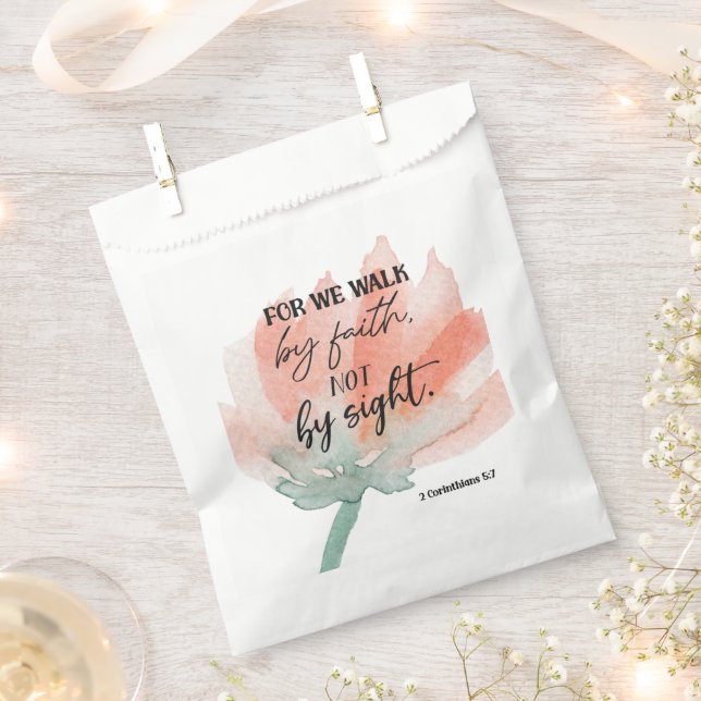 Papel Bolsa de favores de verso bíblico (Cortado)