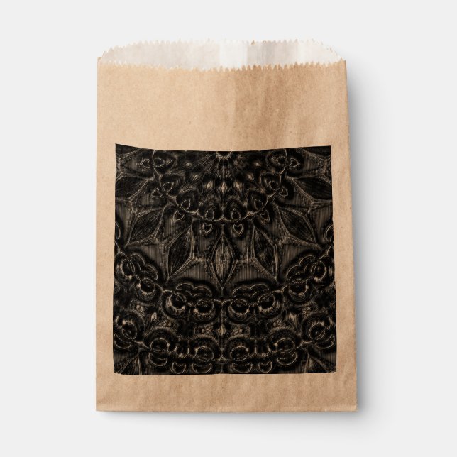 Papel Bolsa de favores del carbón vegetal Mandala (Anverso)