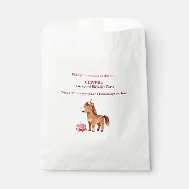 Papel Bolsa de Favores Editable para Cumpleaños de Cabal (Anverso)