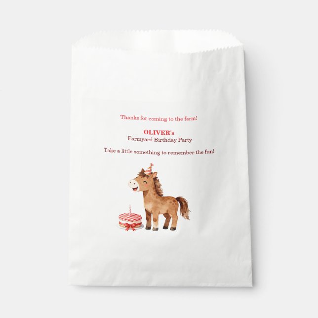 Papel Bolsa de Favores Editable para Cumpleaños de Cabal (Anverso)