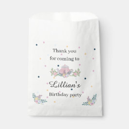 Papel Bolsa de favores florales para el fiesta de té de 
