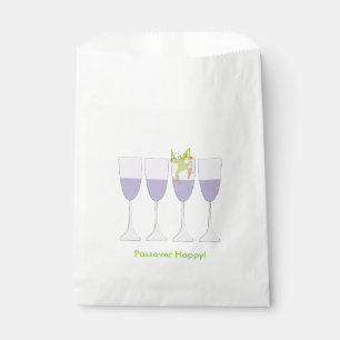 Papel Bolsa de Favores "Rana y Vino" de Pascua Judía