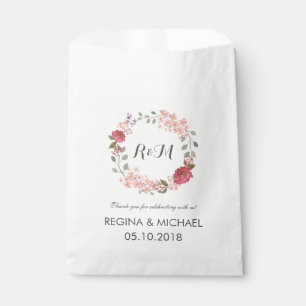 Papel Bolsa de favorita de boda de boda rústica con guir
