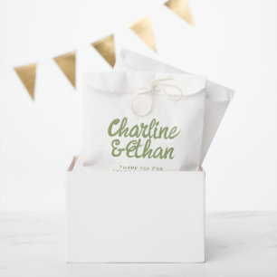 Papel Bolsa de favoritas de bodas retro verde pastel