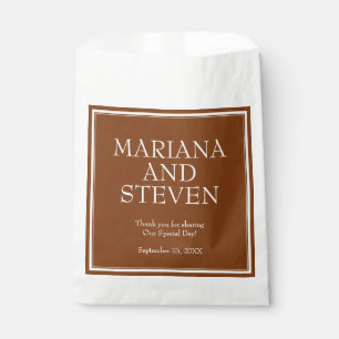 Papel Bolsa de favoritas marrón Minimalista de la fronte